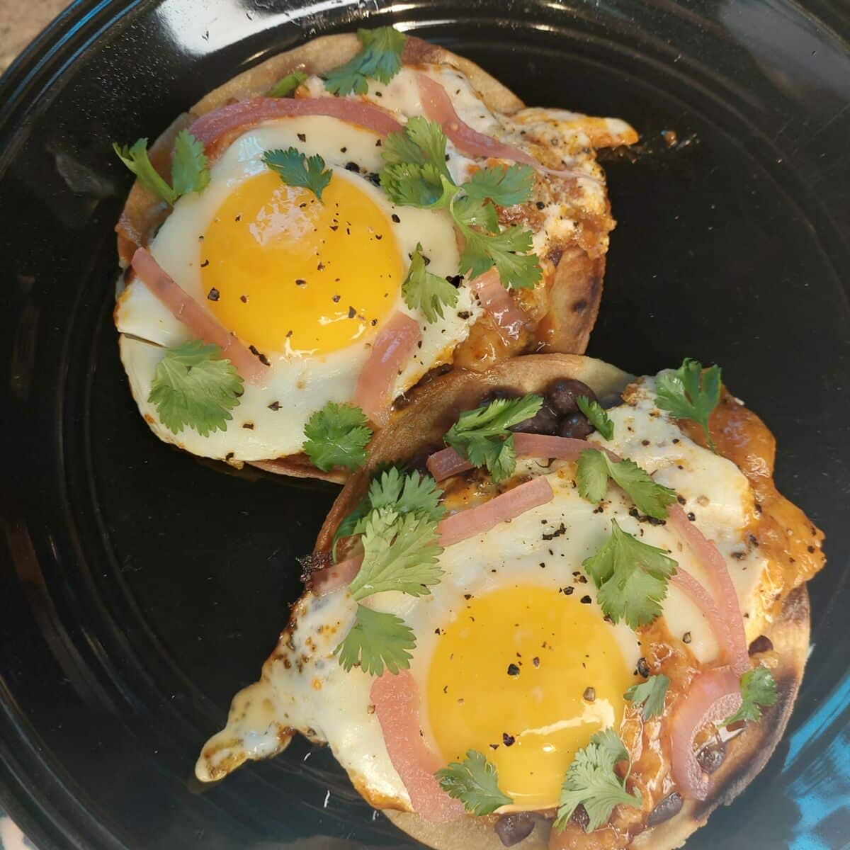 Fried Egg & Black Bean Tostadas Grocery Services North